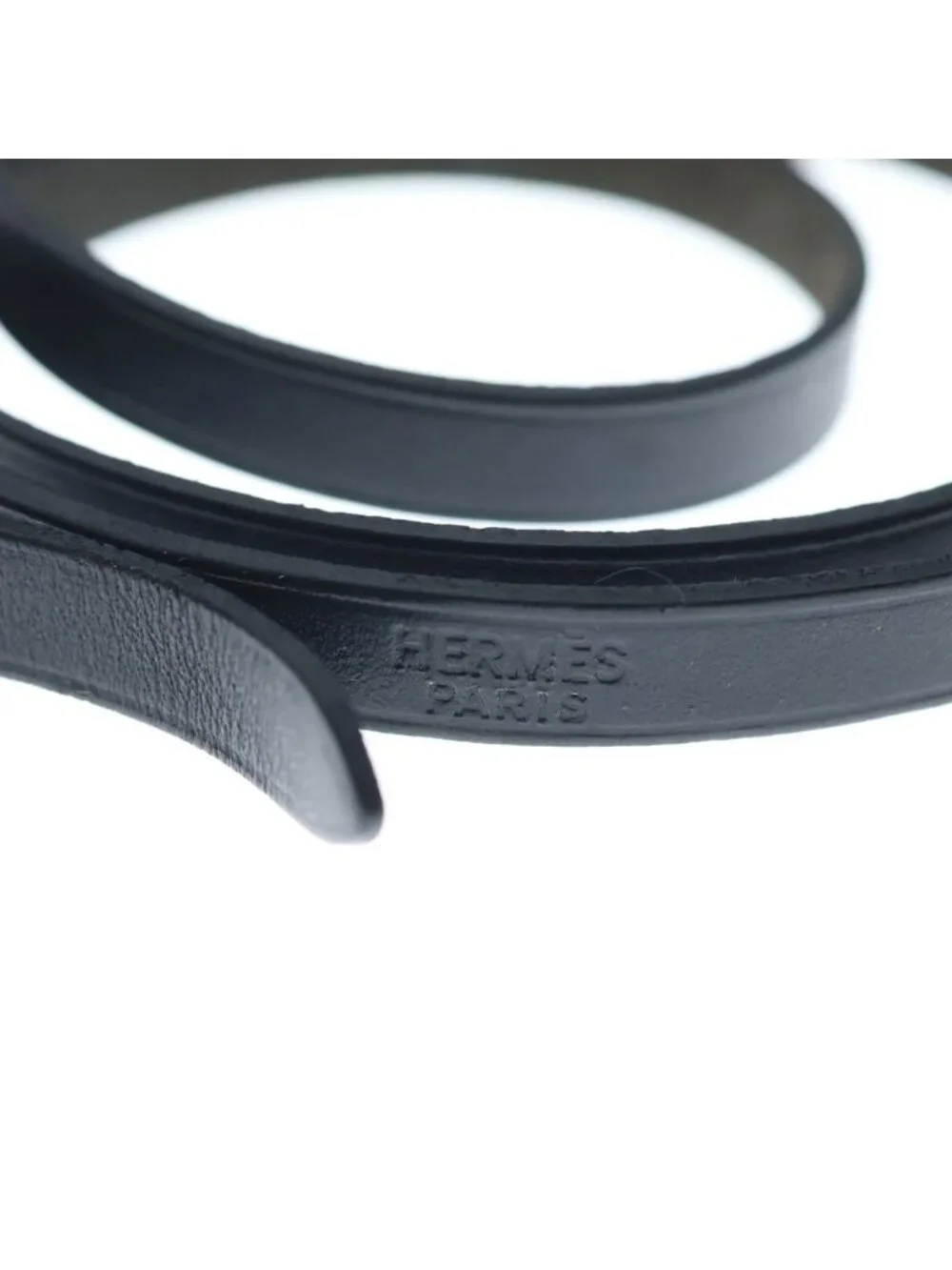 Hermes Leather Bracelet Black